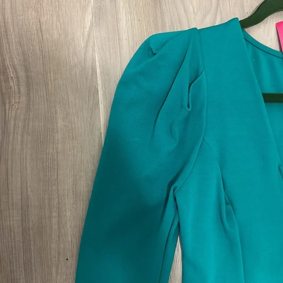 NWT ‼️ A’Gaci Puff Sleeve Front Slit Dress - Picture 3 of 6